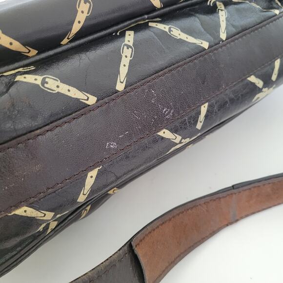 Longchamp Paris Signature Geniue Leather Brown Zip Shoulder Bag Purse Medium - Picture 11 of 13